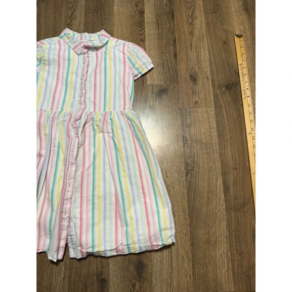 Gap Kids Dress Girls Size M (7/8) Multi Color Shirt Dress Button Front Striped